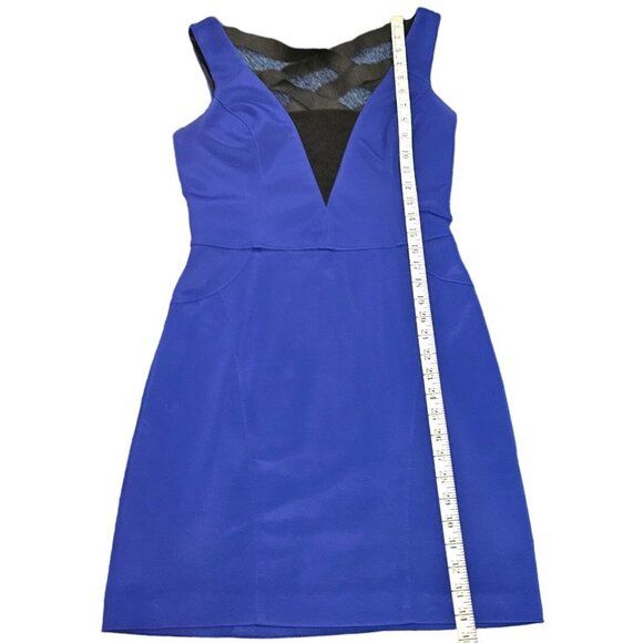 Betsy Blue Sleeveless V-Neck Dress With Crisscross Back & Zipper Size‎ 10 - Picture 8 of 10